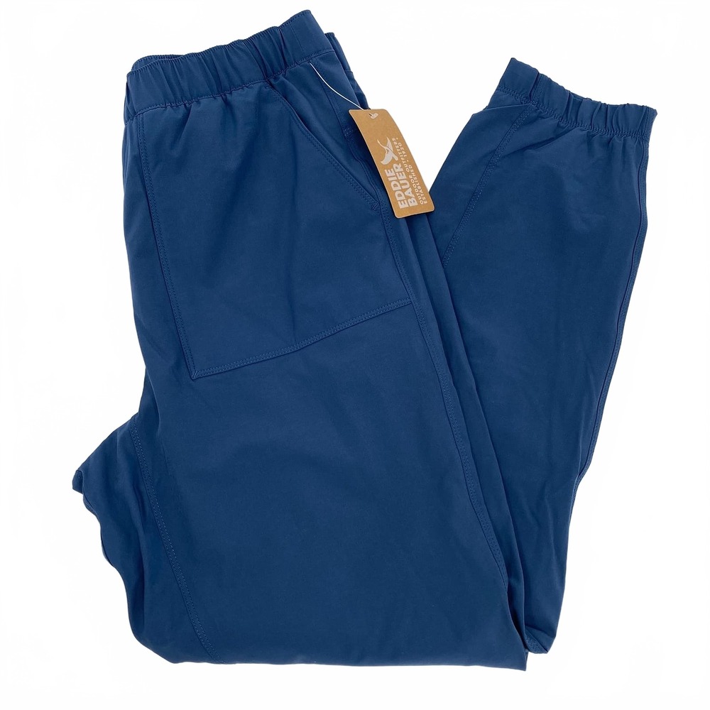Eddie Bauer Blue Fleece-Lined Joggers | Womens 8